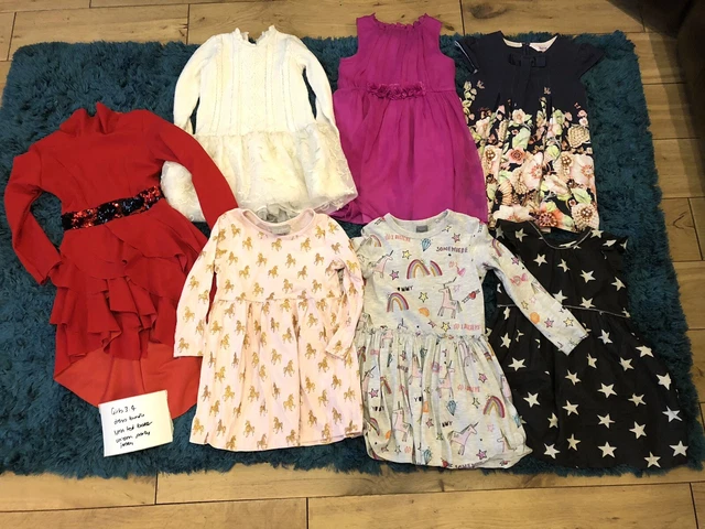 Girls age 3-4 years dresses bundle Next Ted baker unicorn party jersey