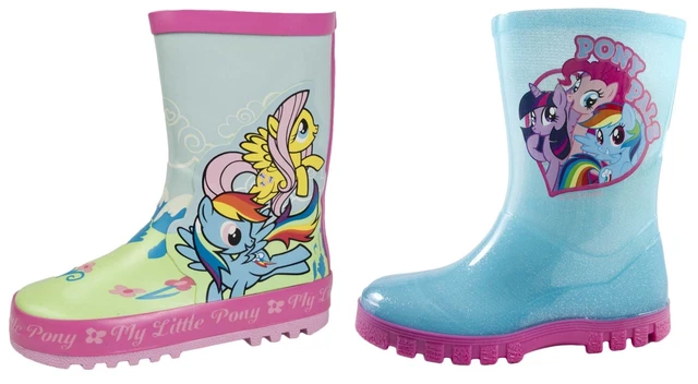 GIRLS MY LITTLE Pony Glitter Wellington Boots Rain Wellies MLP