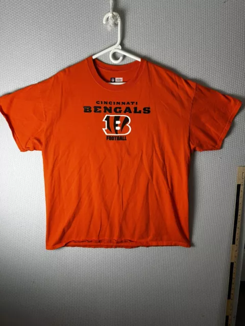 NFL Football Cincinnati Bengals Orange Short Sleeve T-Shirt Tee Men Size XL