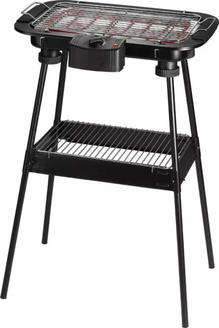 Barbecue Elettrico BBQ Supporto Griglia Elettrica Bistecchiera 2000W 38x22 Cm