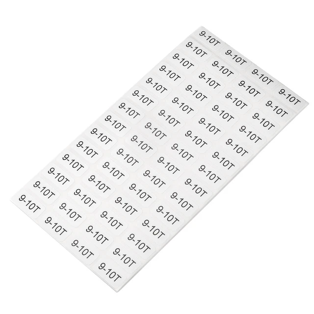 9-10T Vestiti Misura Adesiva Etichetta Abbigliamento Codifica 9 a 10