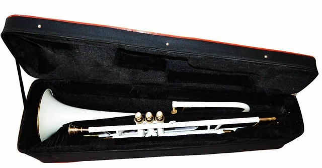 Season sale TROMBONE Bb PITCH @10% DISC. WHITE INSTRUMENT HARD  CASE SALE ON