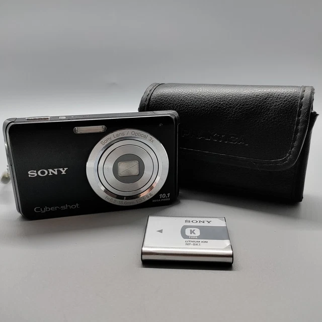 Sony Cybershot DSC-W180 10.1MP Compact Digital Camera Black Tested