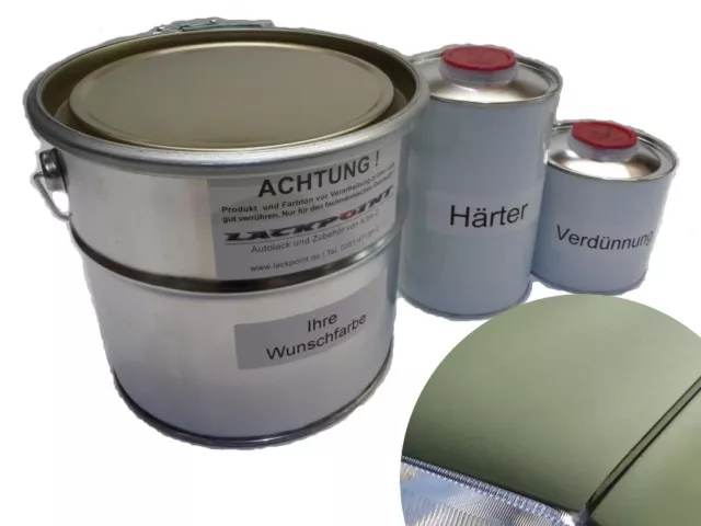 7 Liter Set 2K Automotive Paint Ral 6003 Olive Green Matte GDR Nva Camouflage