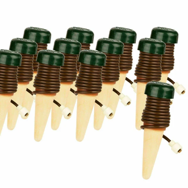 12 Pflanzen-Wasserspender Für Urlaub - Automatische Bewässerung Mit Keramik-Kegeln | Für Innen & Außen