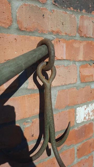 Blacksmith made Wrought Iron hooks Antique Butchers Meat game pheasant hooks 3