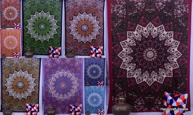 Mandala Tapisserie Tentures Murales Hippie Indien Dortoir Tapisseries Couvre-lit