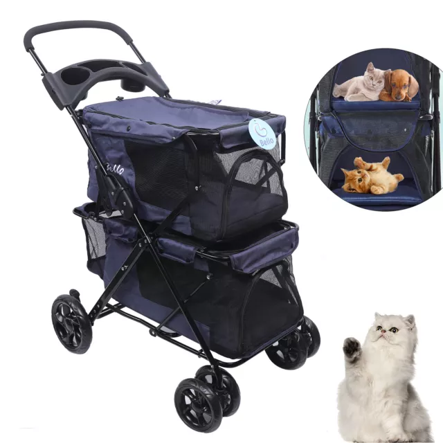 Cochecito de mascotas plegable perro gato carruaje de viaje carruaje de perro cochecito de perro 15 kg