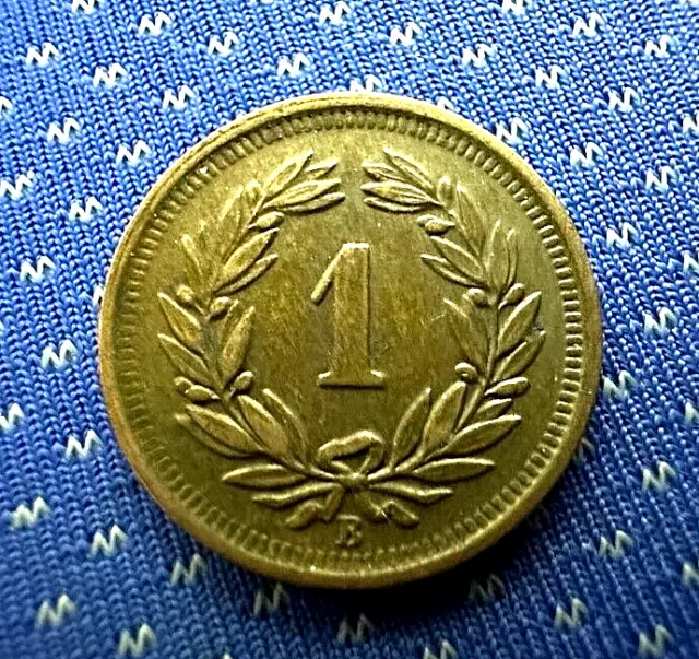 1941 Switzerland 1 Rappen Coin UNC  High Grade World Coin  #M618