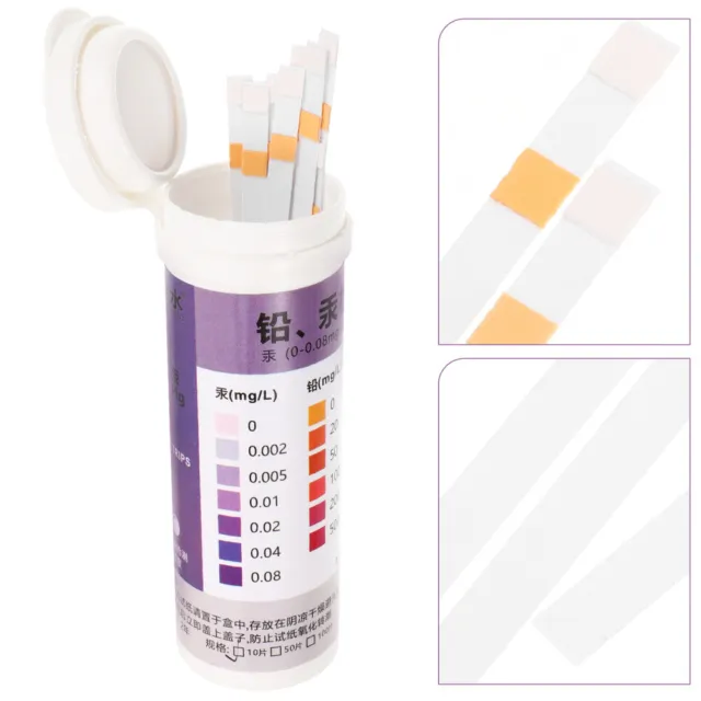 10 Pcs Bandelette Test Spa Papier Détection Plomb Mercure Ph