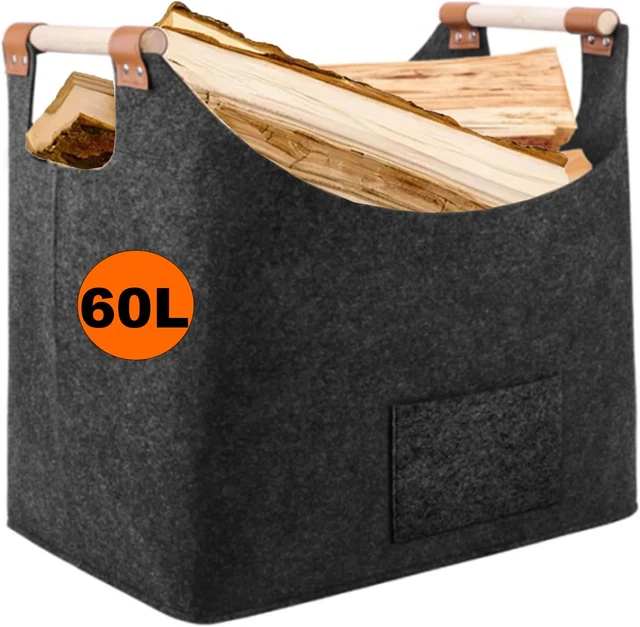 Borsa in Feltro per Legna Da Ardere - XL Cestino per Legna Cesto in Feltro Feltr
