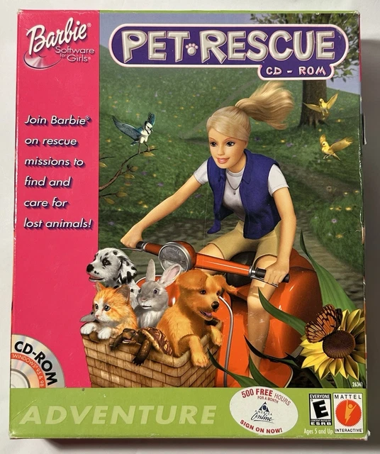 BARBIE PET RESCUE PC Juego de Computadora Windows CD-ROM Mattel