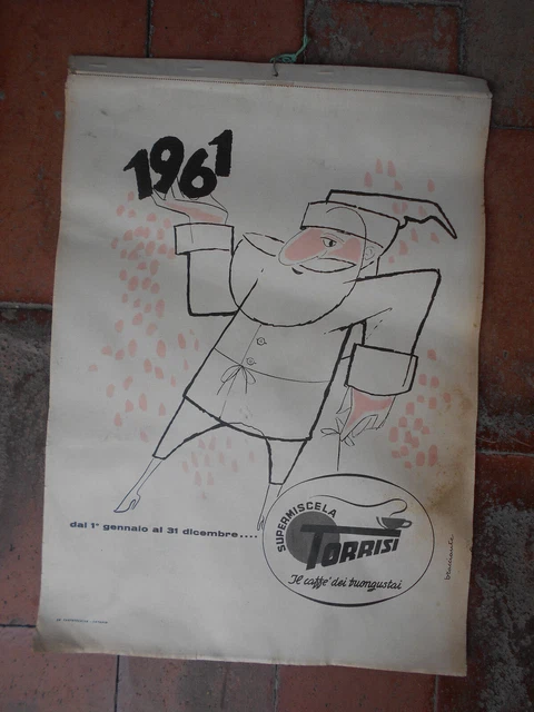Calendario 1961 caffè Torrisi (Catania) illustrato da Bracciante