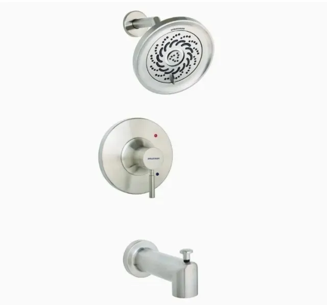 Speakman Neo EasyInstall Universal Shower and Tub Combination Faucet Brushed Nic
