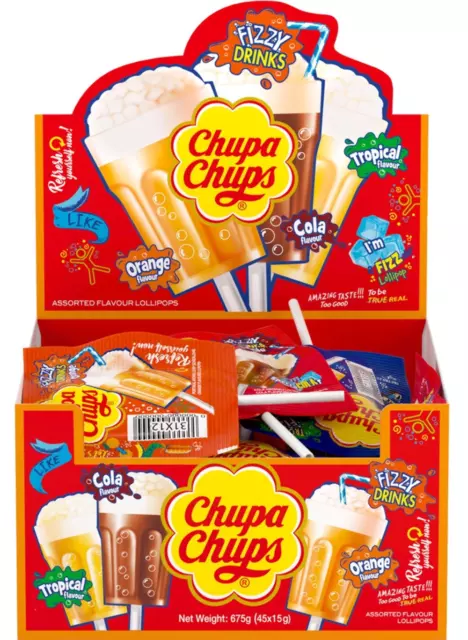 Chupa Chups Fizzy Drinks 45 x 15g