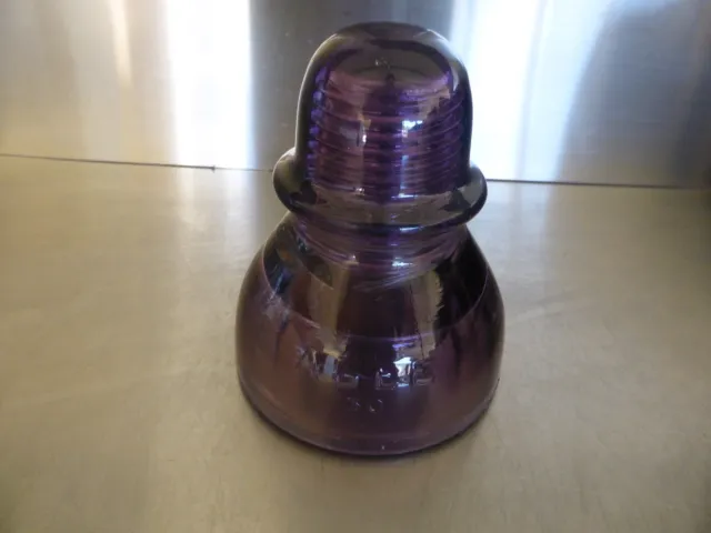 Australian Glass Manufacturers Telegraph Insulator Royal Purple AGEE 30
