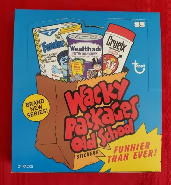 2014 paquetes Topps Wacky serie de la vieja escuela 5 caja abierta 24 paquetes sin abrir