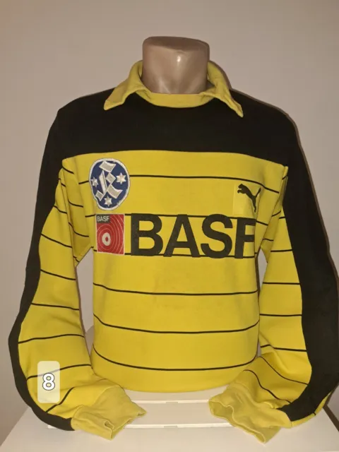 Trikot fußball Vintage Stuttgarter Kickers 80er Puma Gr.8 gelb