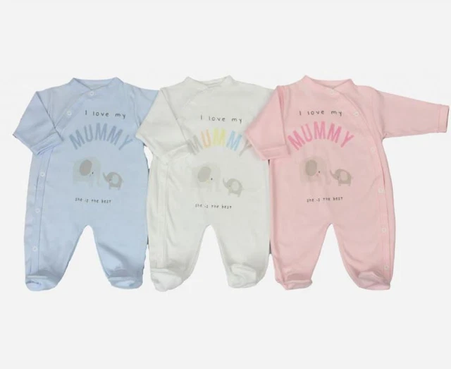 Nuovo con Etichetta Baby Ragazze o Ragazzi Tutina 100% Cotone 0-3,3-6,6-9 Mesi