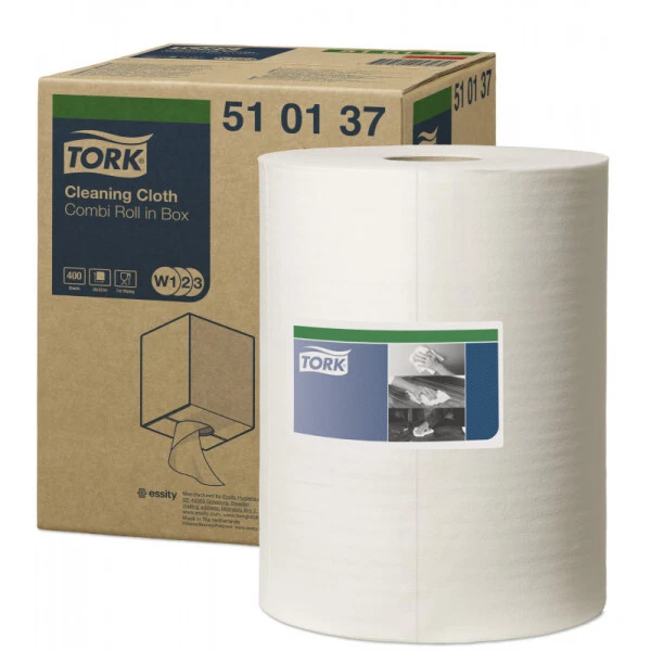 Tessuto per pulizia bianco 1 strato 1x152 m W3 510137 Tork prodotto originale di alta qualità nuovo