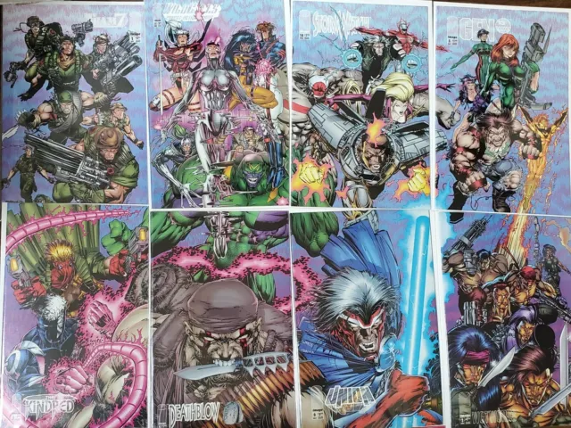 WILDSTORM 1994 PUZZLE 8-COVER SET WHILICE PORTACIO LOT see images