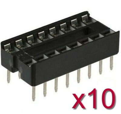 2 supports DIP18 DIP 18 broches socket lyre tulipe pour circuit intégré CI 
