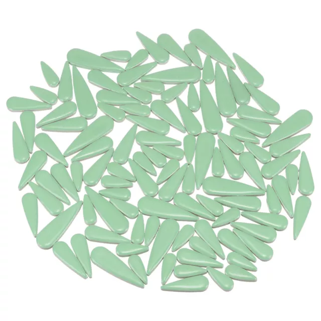 Ceramic Mosaic Tile, 200g Teardrop Flower Leaf Tile Mosaic Block, Light Green