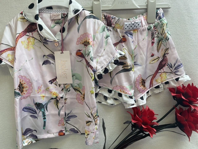 BNWT Girls Ted Baker Nightwear Pjs Top & Shorts Set Summer Set Age 12-18 Months