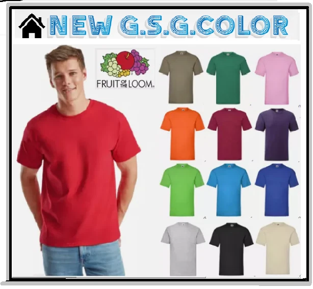T-Shirt Cotone SUPER PREMIUM Maglia Maniche Corte FRUIT OF THE LOOM - 18 Colori - Foto 10