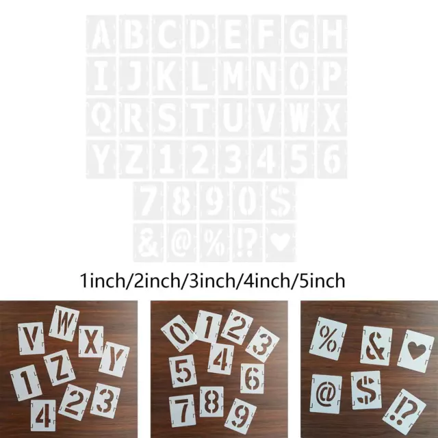 42Pcs Alphabet Letter Stencils for Art Supplies Sign Making Diary Notebook