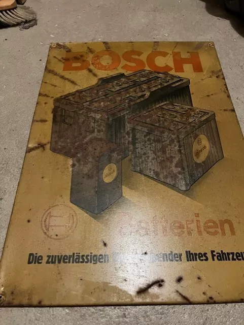 Altes Bosch Blechschild - Werkstatt / Tankstelle