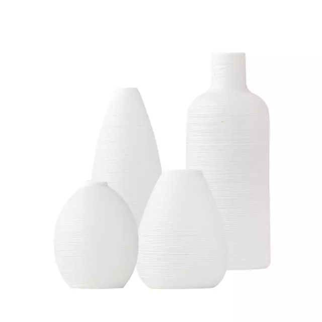 4x minimalistische Vasen, geometrische europäische Vasen, Dekor für den