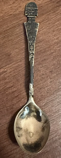 Vintage Peru Souvenir Spoon Collectible Sterling 925