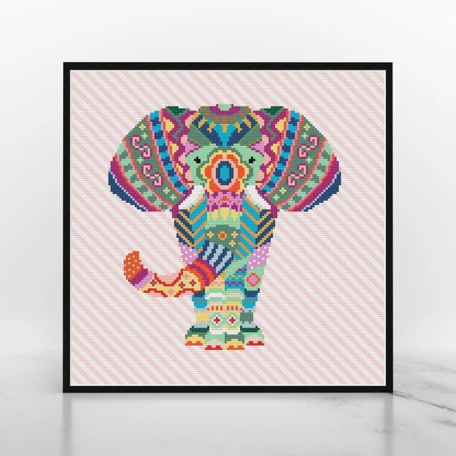 Mandala Elephant Diamond Painting Kit, Round Full Drill 5D by Meloca Designs