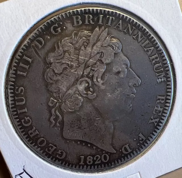 1820 George III Silver Crown Coin
