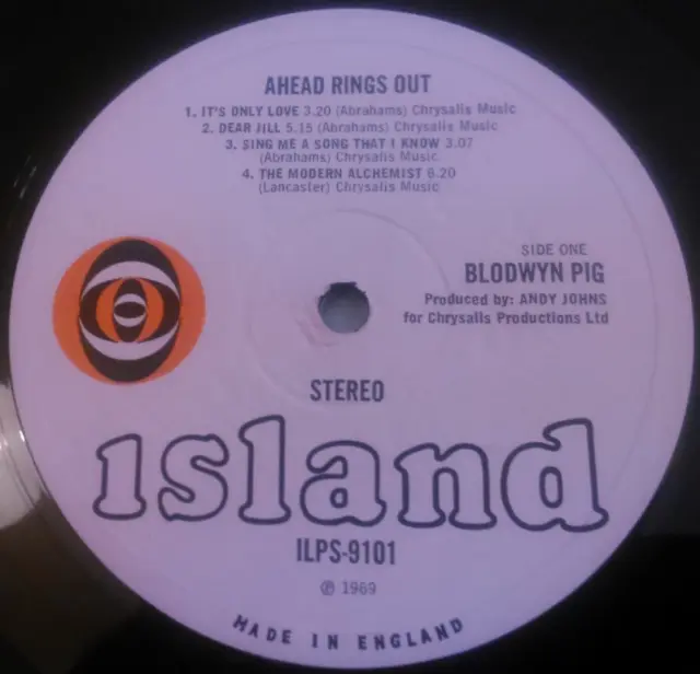Blodwyn Pig - Ahead Rings Out Lp  / Uk 1St Press Island Bullseye Ilps 9101