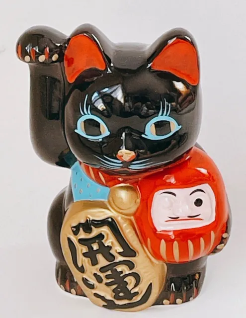 Maneki Neko Japanese lucky cat Setomono yaki porcelain Daruma Good Fortune