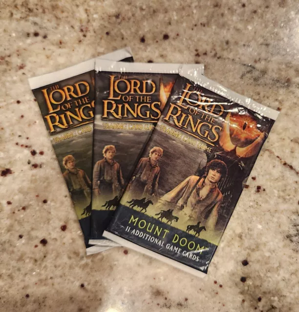 Lord of The Rings Trading Card Game - Mount Doom - Lot of 3 Sealed Packs