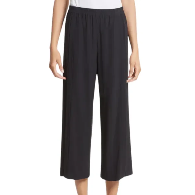 Helmut Lang Black Wide Leg Crepe Culottes Women’s Size XS