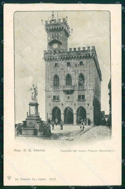 San Marino Città Facciata Palazzo Governativo Trenkler 12117 cartolina RT1096