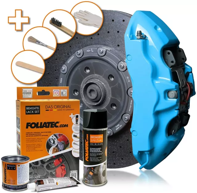 Brake Caliper Foliatec FT2174 Turquoise High Temperature Paint Lacquer Kit. Mat✅ 2