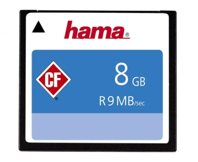 Hama Compact Flash Card 8 GB 9 MB/sec Speicherkarte CF Karte Digital Kamera 459