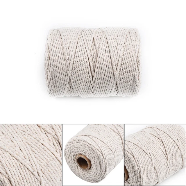 Cuerda de algodón beige artesanía macramé artesanía tapiz nuevo a estrenar
