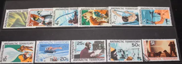 1966 Aat Antarctica Definitives Decimal Complete Stamp Set Of 11 Cv$ 38 Fu