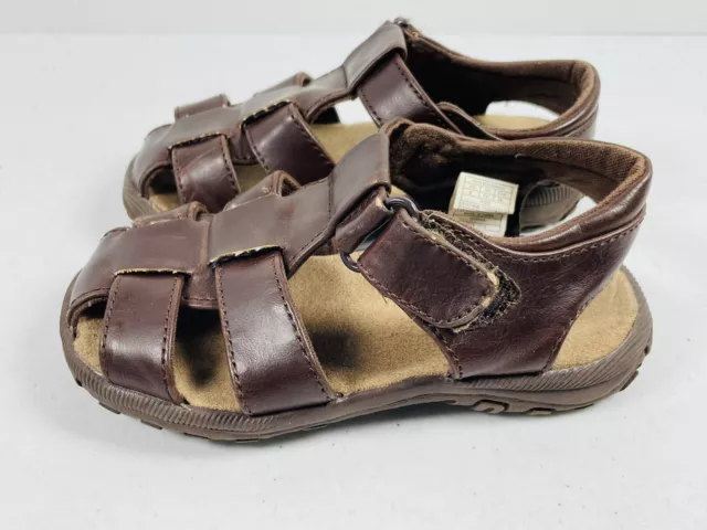 🔥 Perry Ellis Portfolio Fisherman TD Brown Toddler Kids Sandles  ￼Size 8