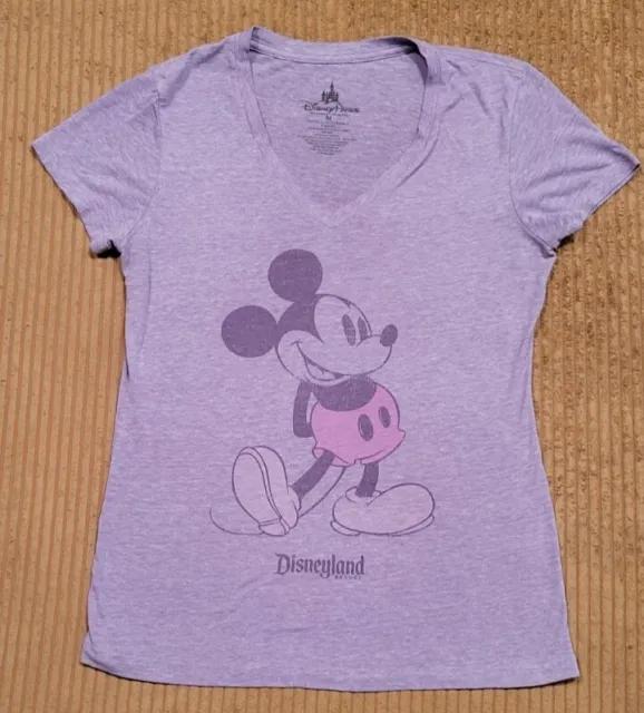 Disney Mickey Mouse Purple T Shirt Womens Medium Disneyland Parks  Ladies Med