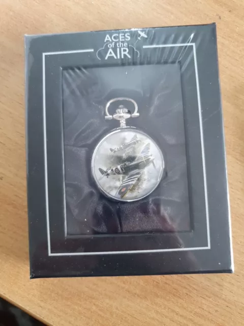 Mechanical Aces Of The Air Pocket Watch And Souvenir Coin