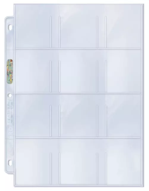 (10) Pages de reliure pour carte à collectionner/album autocollant Ultra Pro 12 poches 2 1/4 x 2 1/2