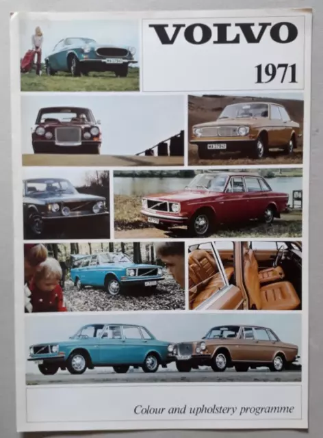 Volvo Colour & Upholstery Options Brochure 1971 - 142  144  145  164  1800 E