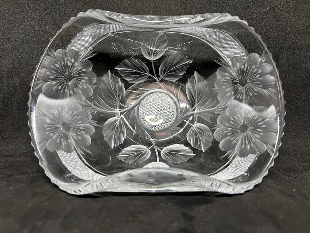 American Brilliant Cut Glass-Tuthill's Rosemere Pattern-Bowl 6 1/2"